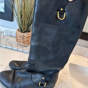 Ralph Lauren Black Riding Boots size 8